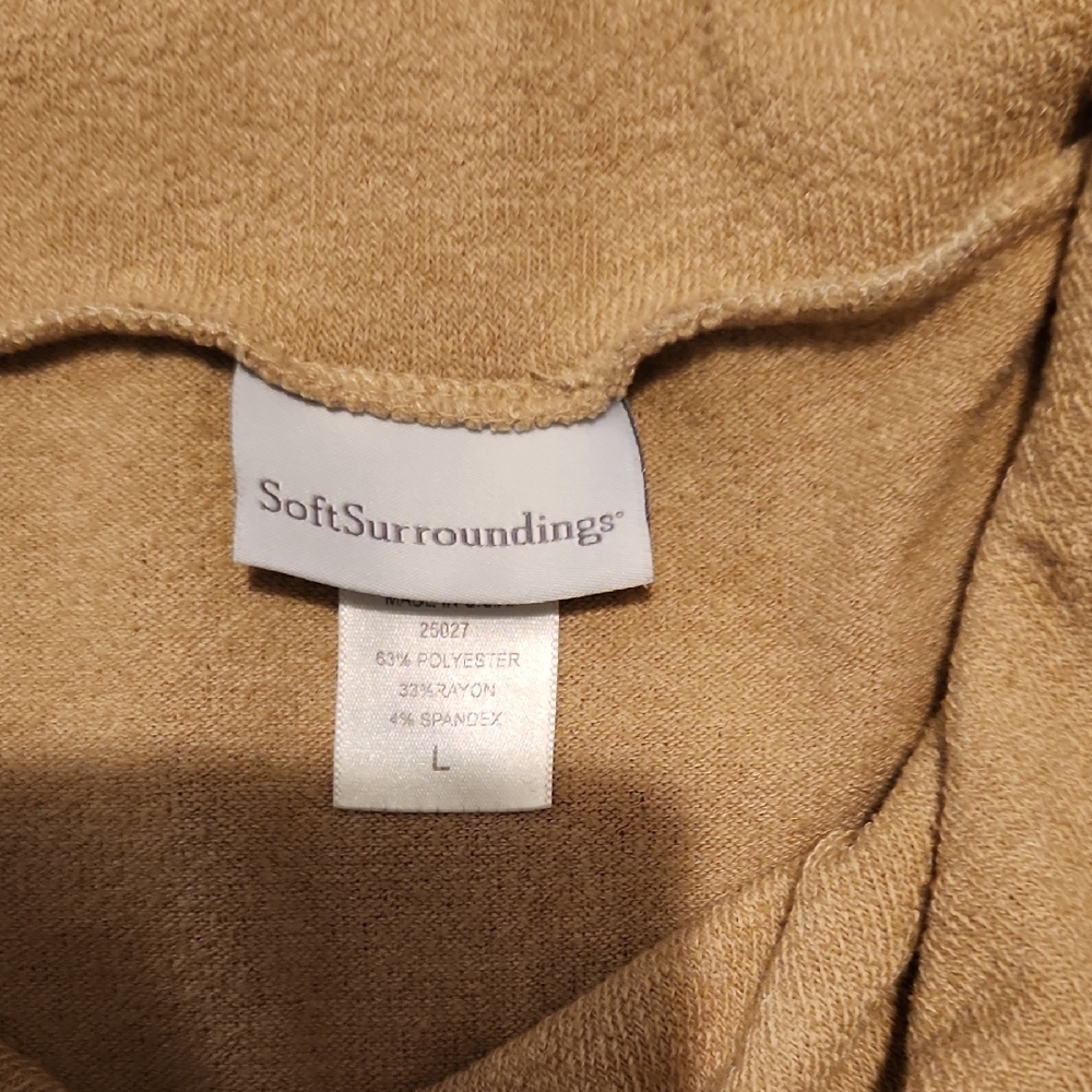 Soft Surroundings Cozy Camel Cowl Neck Sweater - Picture 2 of 2